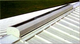 Ridge vent rising 4 1/2" above the peak